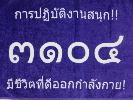 ３１０４　（タイ語）　（濃い紫）様 オリジナルタオル製作実績の画像05