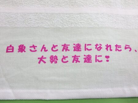 白象さんと友達になれたら、大勢と友達に！様 オリジナルタオル製作実績の画像06