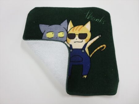 ねこイラスト　ミニハンカチ様 オリジナルタオル製作実績の画像02
