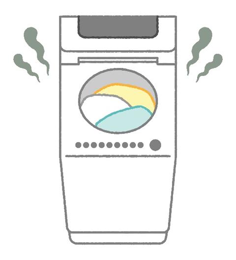 黒カビの生えたタオルと使用者