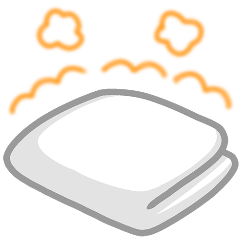 適温で好みの暖かさを保つ蒸しタオル(ホットタオル)