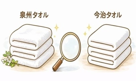 泉州タオルと今治タオル