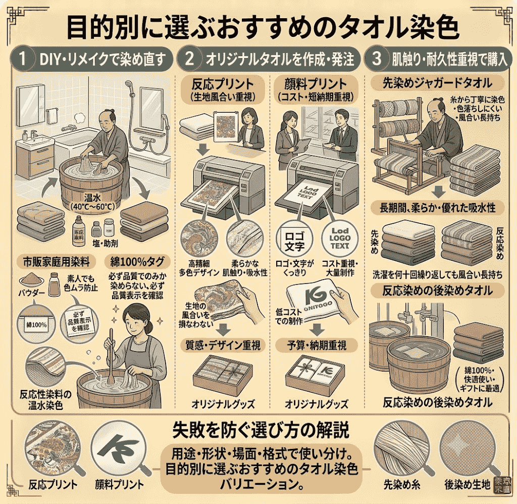 目的別に選ぶおすすめのタオル染色