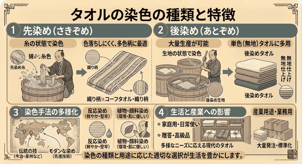タオル染色の種類と基礎知識