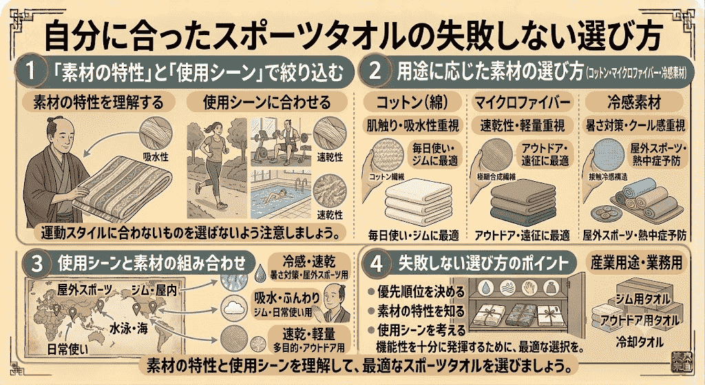 自分に合ったスポーツタオルの失敗しない選び方